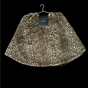 🌲 Rachel Zoe faux fur tree skirt cheetah animal print NWT 60”